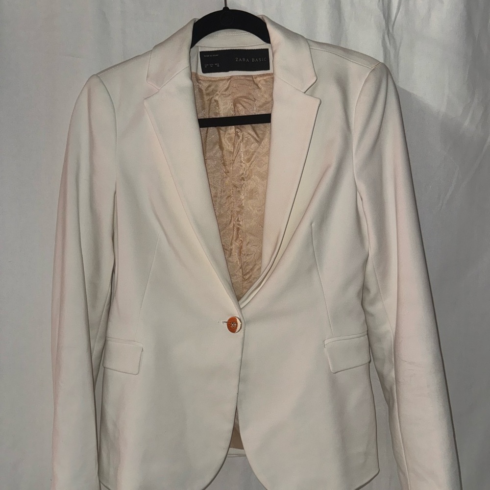 Zara Cream Blazer Jacket